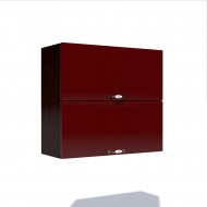 Corp superior 80 cu 2 usi orizontale Zebra MDF rosu simplu Corp superior 80 cu 2 usi orizontale Zebra MDF rosu simplu